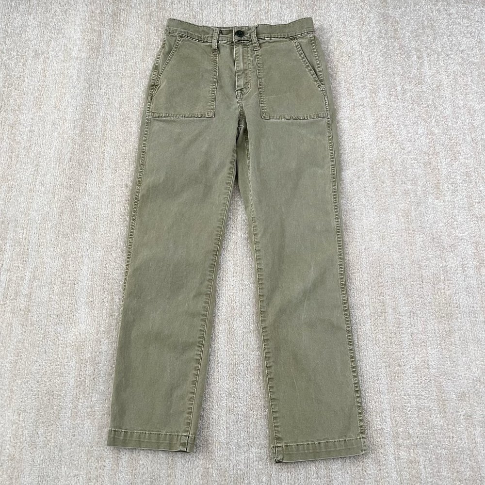 Madewell Green High Rise Utility Crop Pants 25